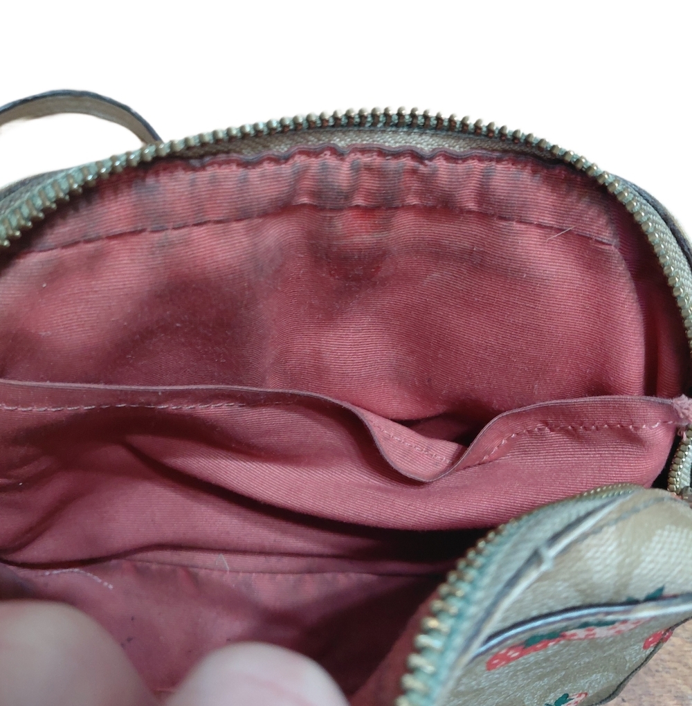Coach Jaimie Mini Camera Bag Tan Crossbody Bag with Wild Strawberry Design - Picture 10 of 16